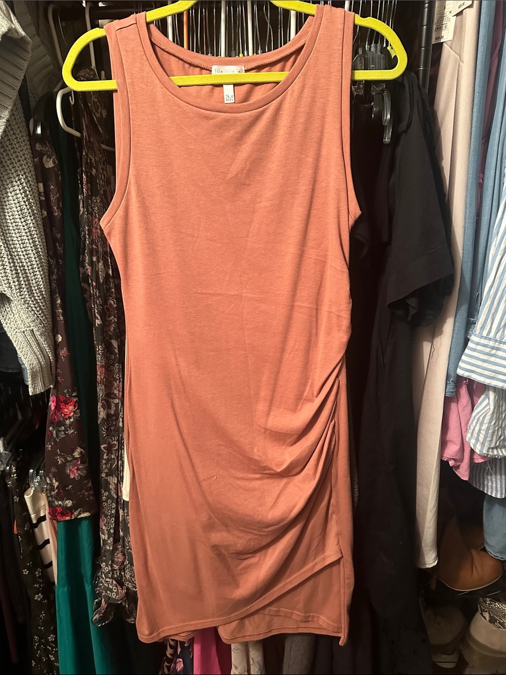 Leith Sleeveless Midi Dress in Dusty Rose